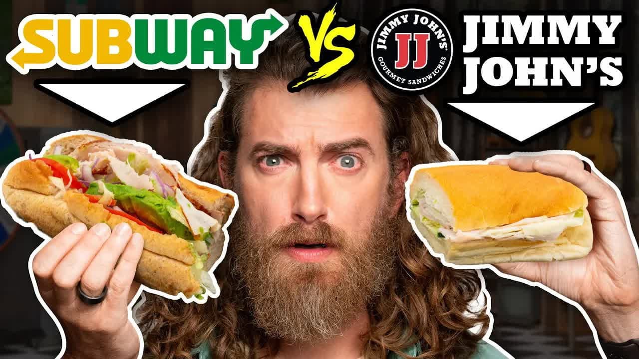 Still from Subway vs. Jimmy John's Taste Test | FOOD FEUDS