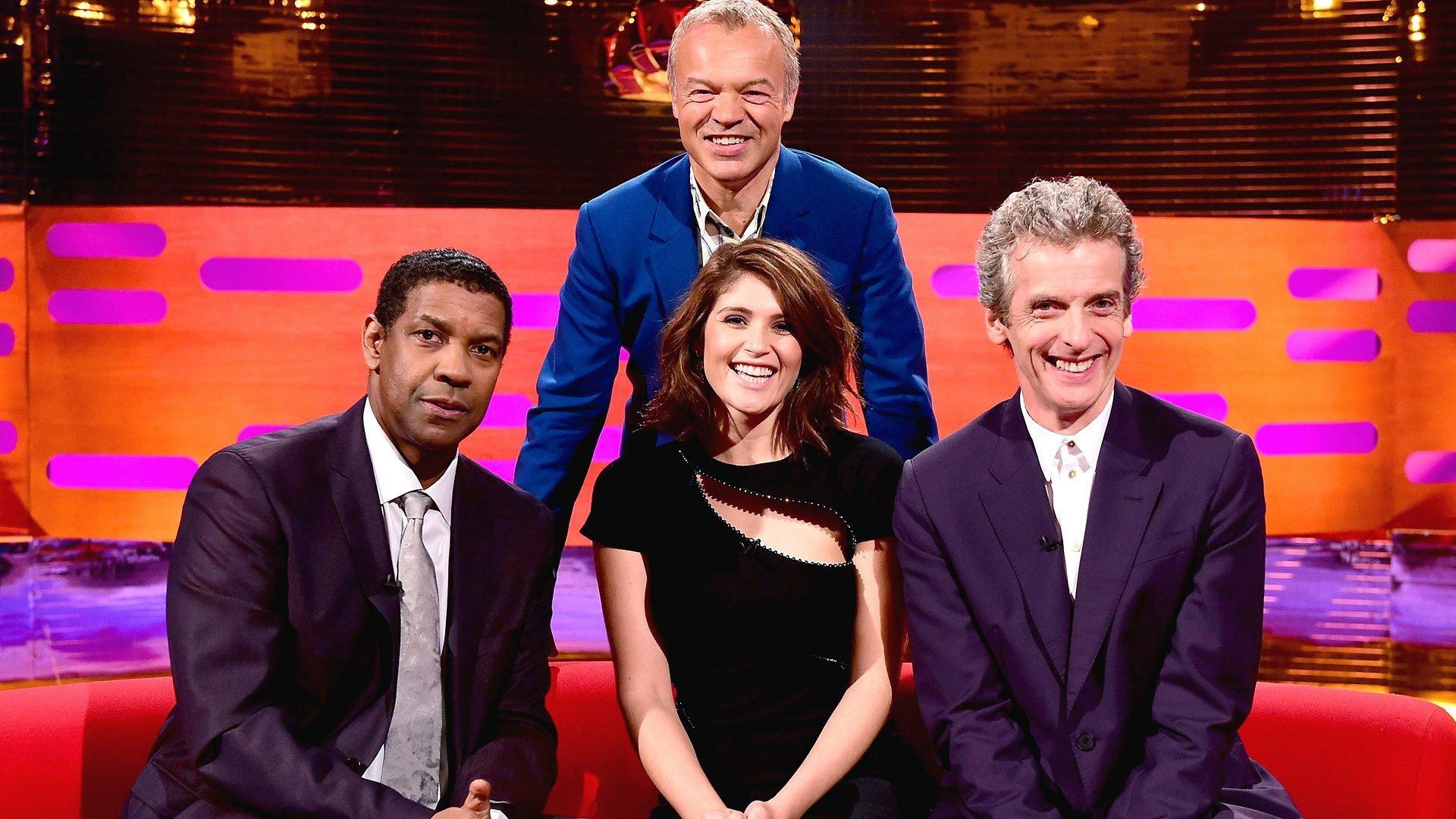 Still from Denzel Washington, Peter Capaldi, Gemma Arterton, George Ezra