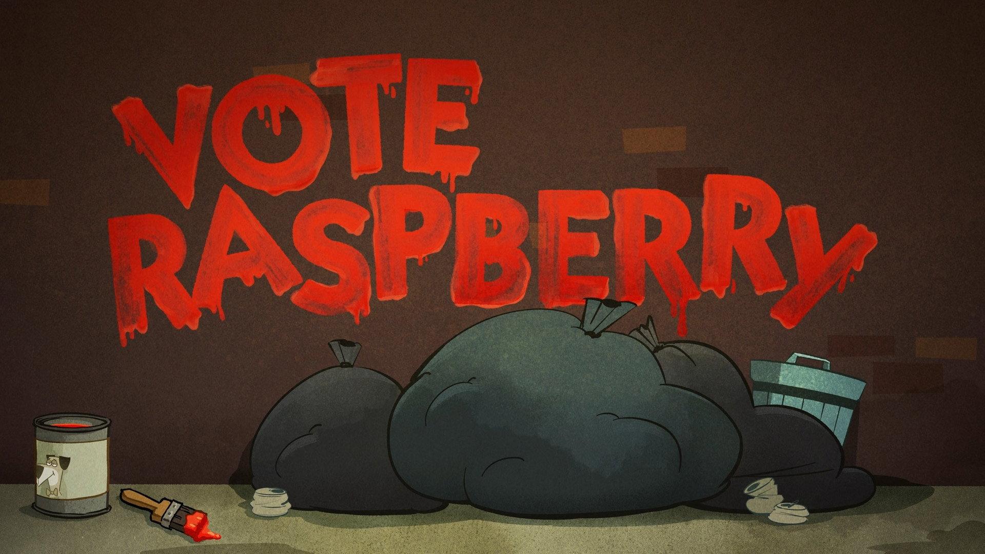 Still from Vote Raspberry