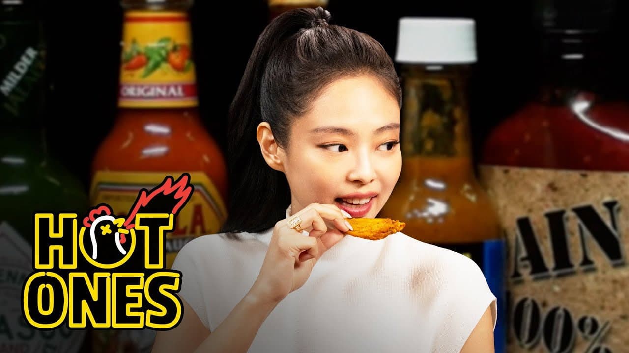 Still from JENNIE Cries For Help While Eating Spicy Wings