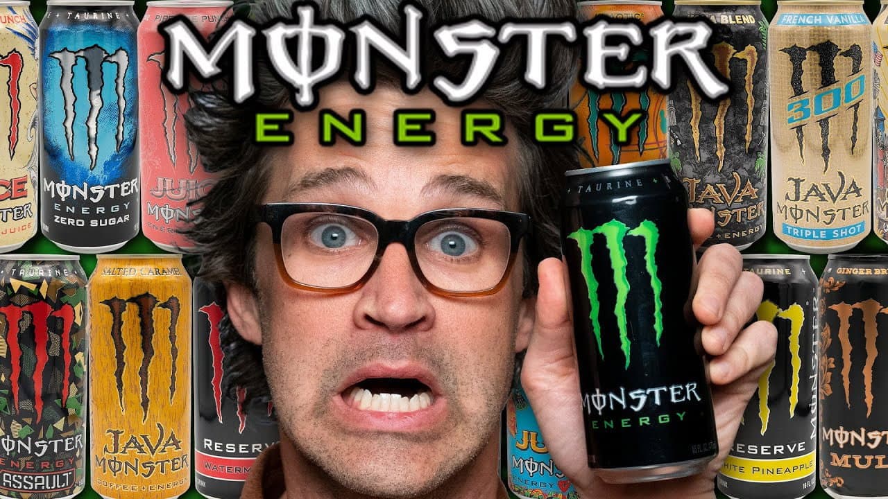 Still from We Tried EVERY Monster Energy Drink Flavor