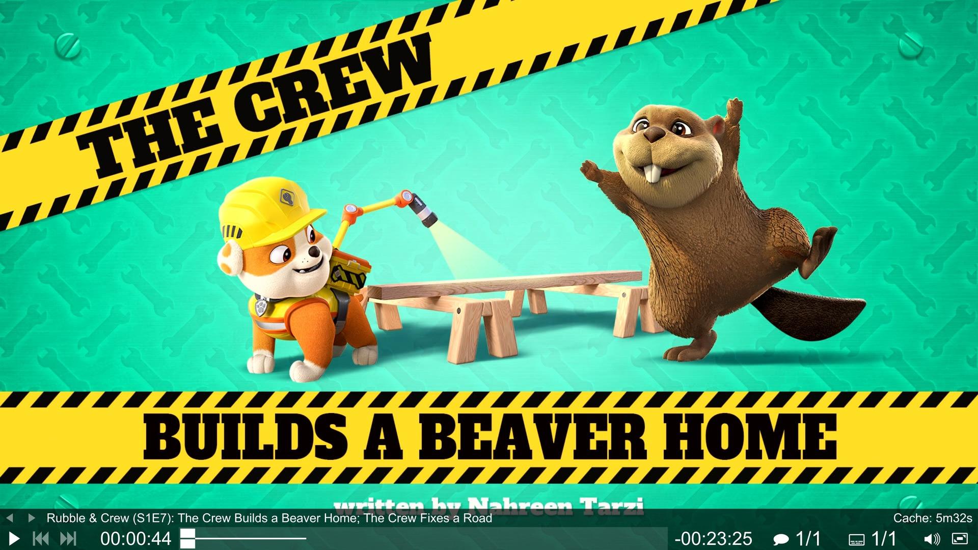 Still from The Crew Builds a Beaver Home