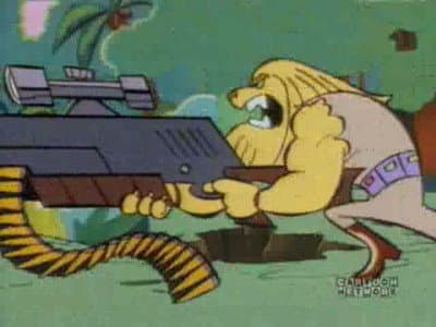 Still from Dial M For Monkey: Huntor