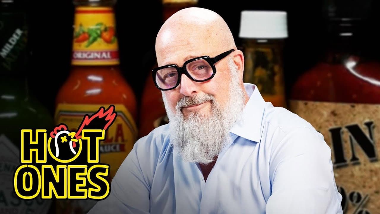 Still from Andrew Zimmern Has a Bucket List Moment While Eating Spicy Wings