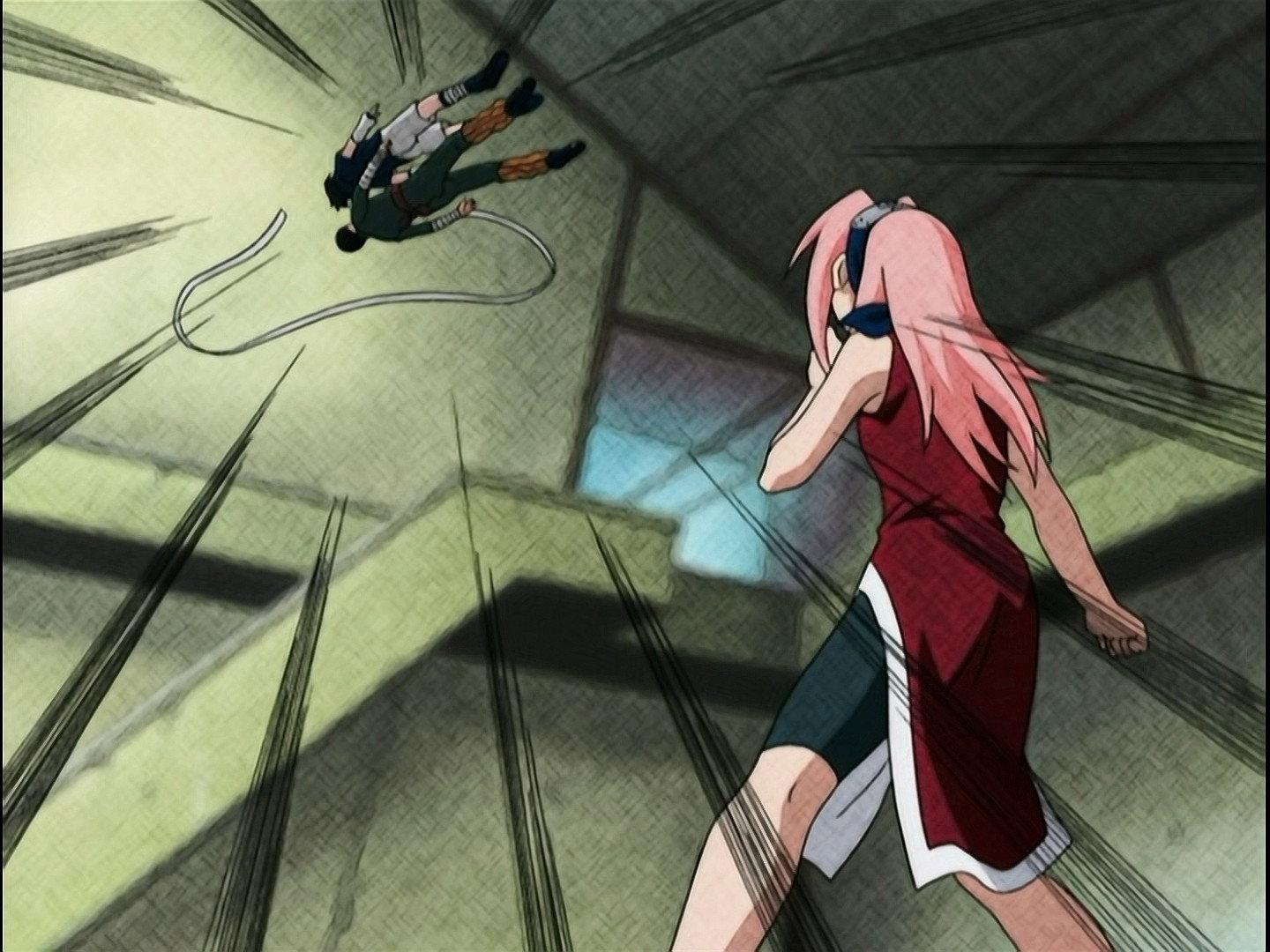 Still from Chunin Challenge: Rock Lee vs. Sasuke!