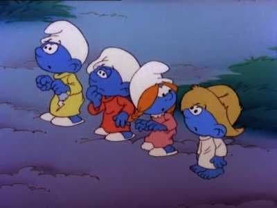 Still from Fire Fighting Smurfs