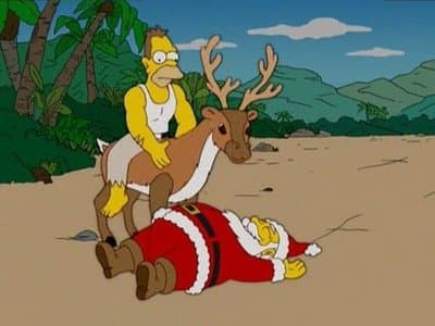 Still from Simpsons Christmas Stories