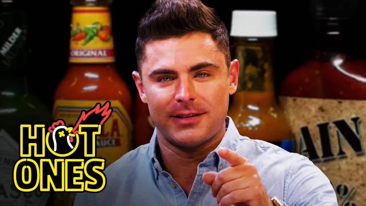 Still from Zac Efron Ups the Ante While Eating Spicy Wings