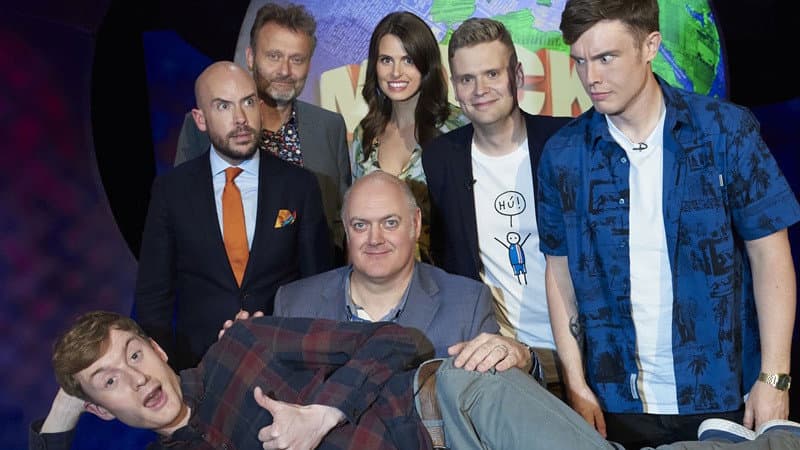 Still from James Acaster, Tom Allen, Ari Eldjarn, Ed Gamble, Ellie Taylor