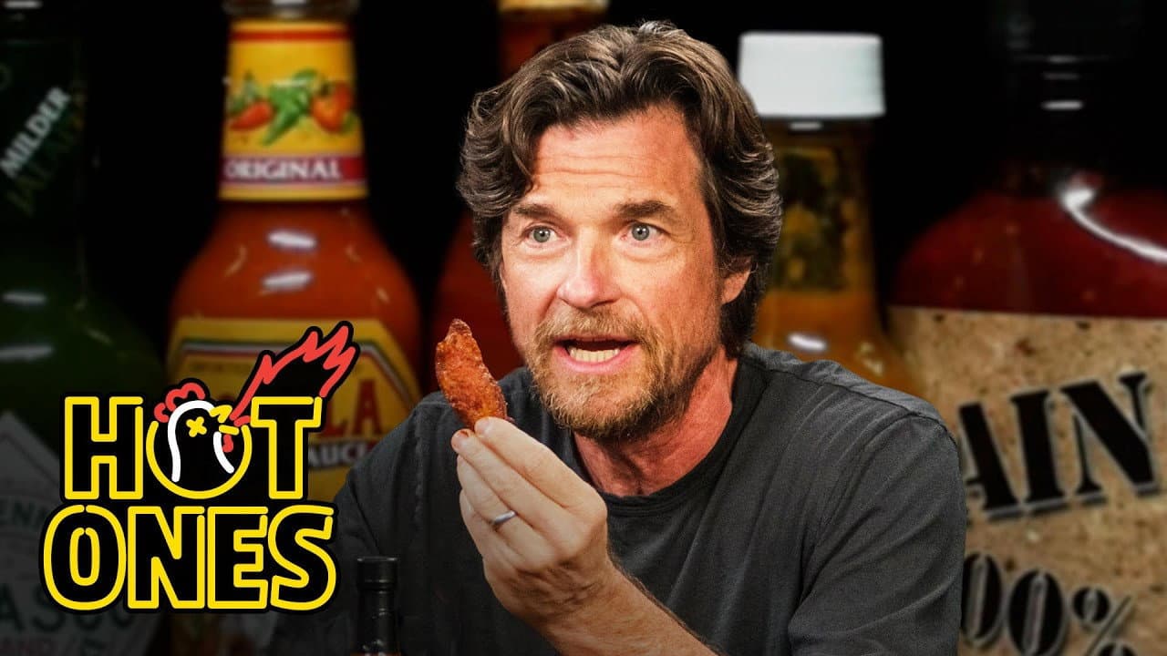 Still from Jason Bateman Threatens to Turn Into Teen Wolf While Eating Spicy Wings