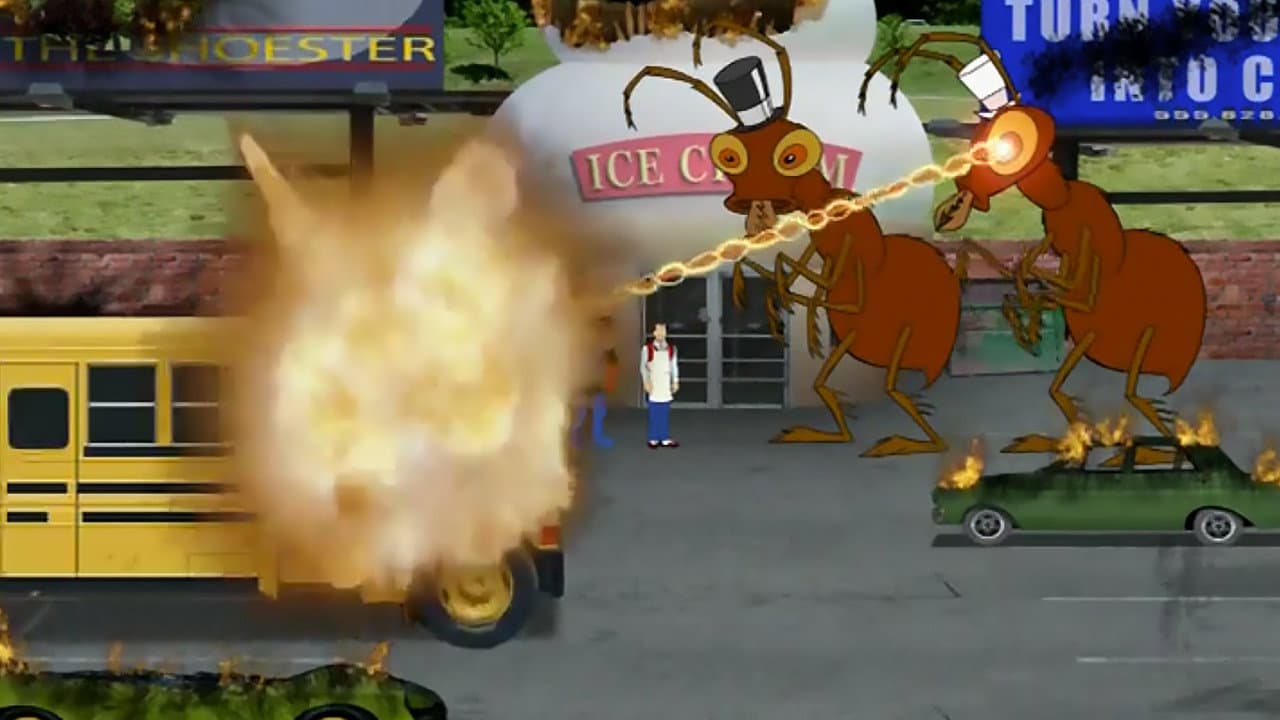 Still from We Ski in Peace