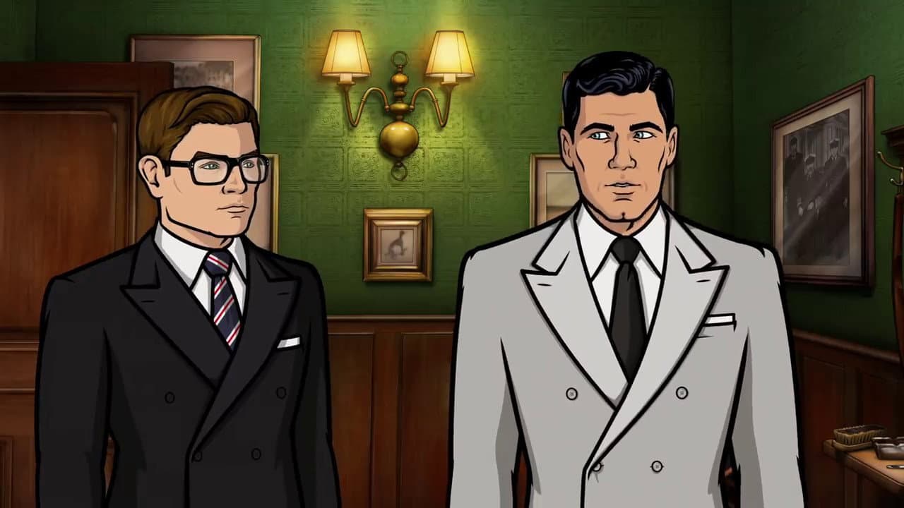 Still from That Time Archer Met Kingsman