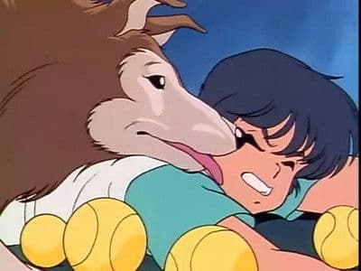 Still from Mitaka Trains! Lover Boy. Can't be Afraid of Dogs!