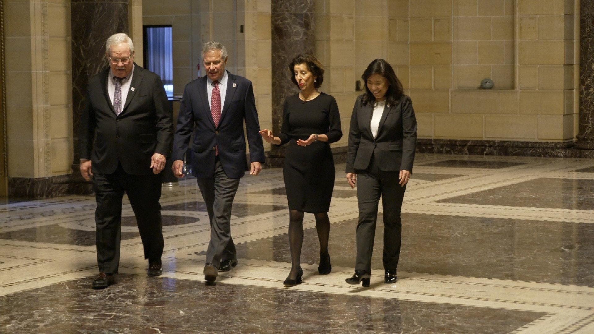 Still from 4/21/2024: Secretary of Commerce; On British Soil; Kevin Hart