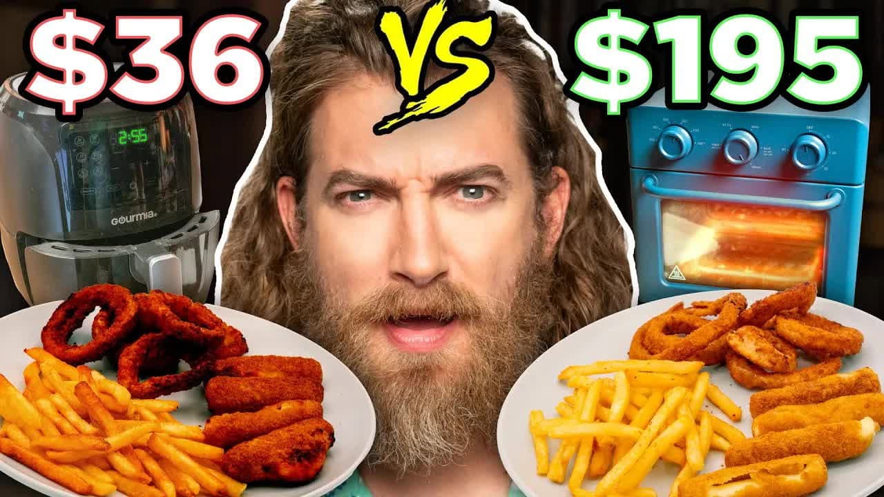 Still from $36 vs. $195 Air Fryer Taste Test