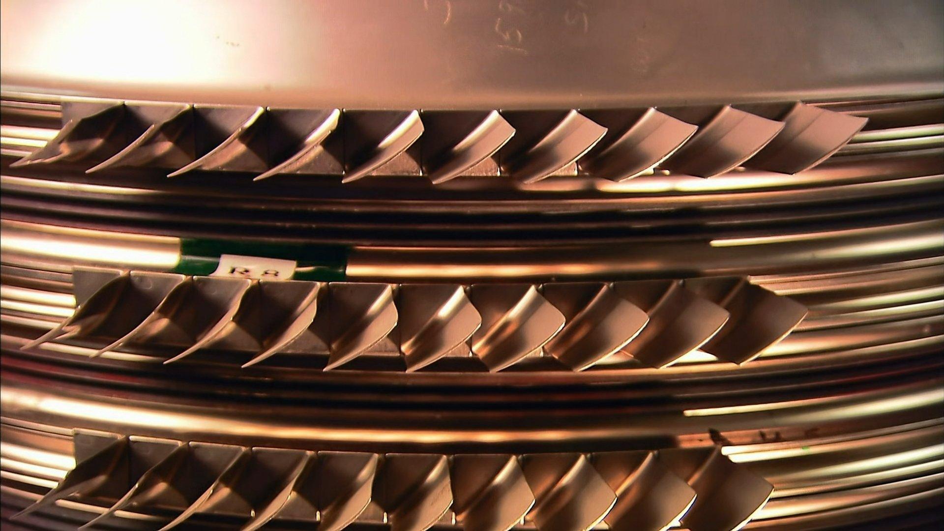 Still from Wooden Bowls, Chainsaws, Stackable Potato Chips, Jet Compressor Blades