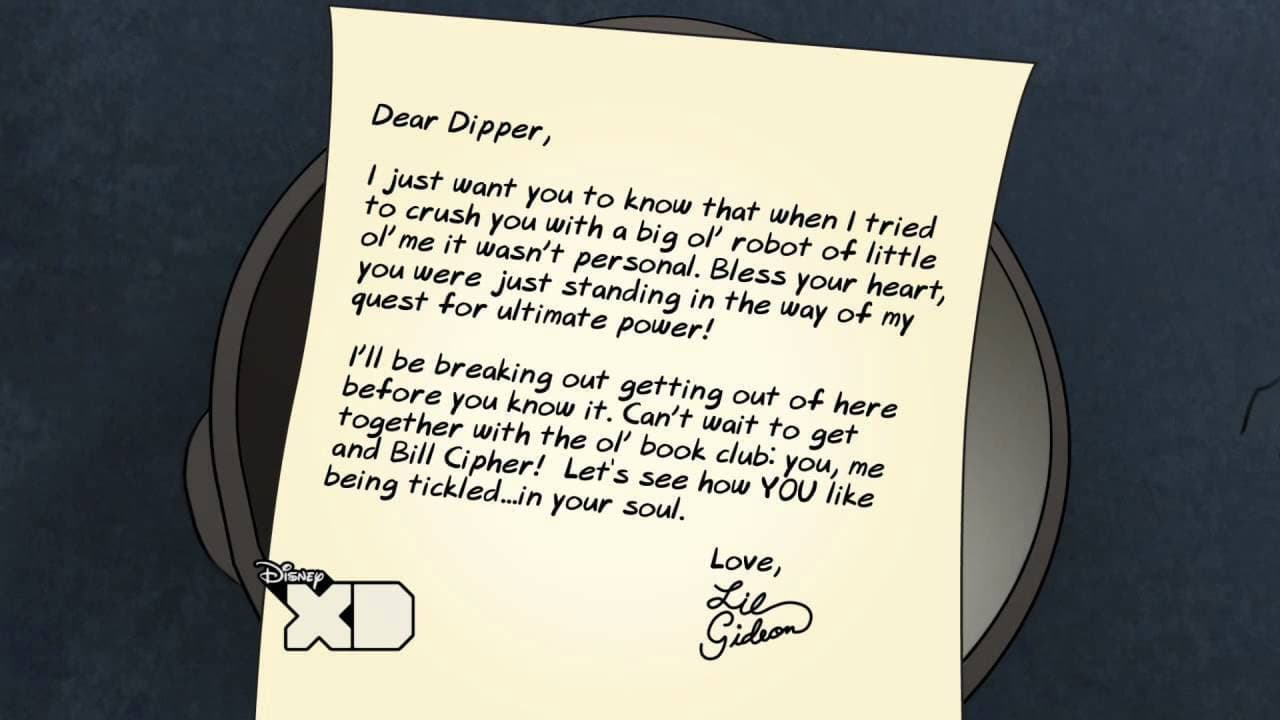 Still from Creepy Letters from Lil Gideon - Dipper Tickle