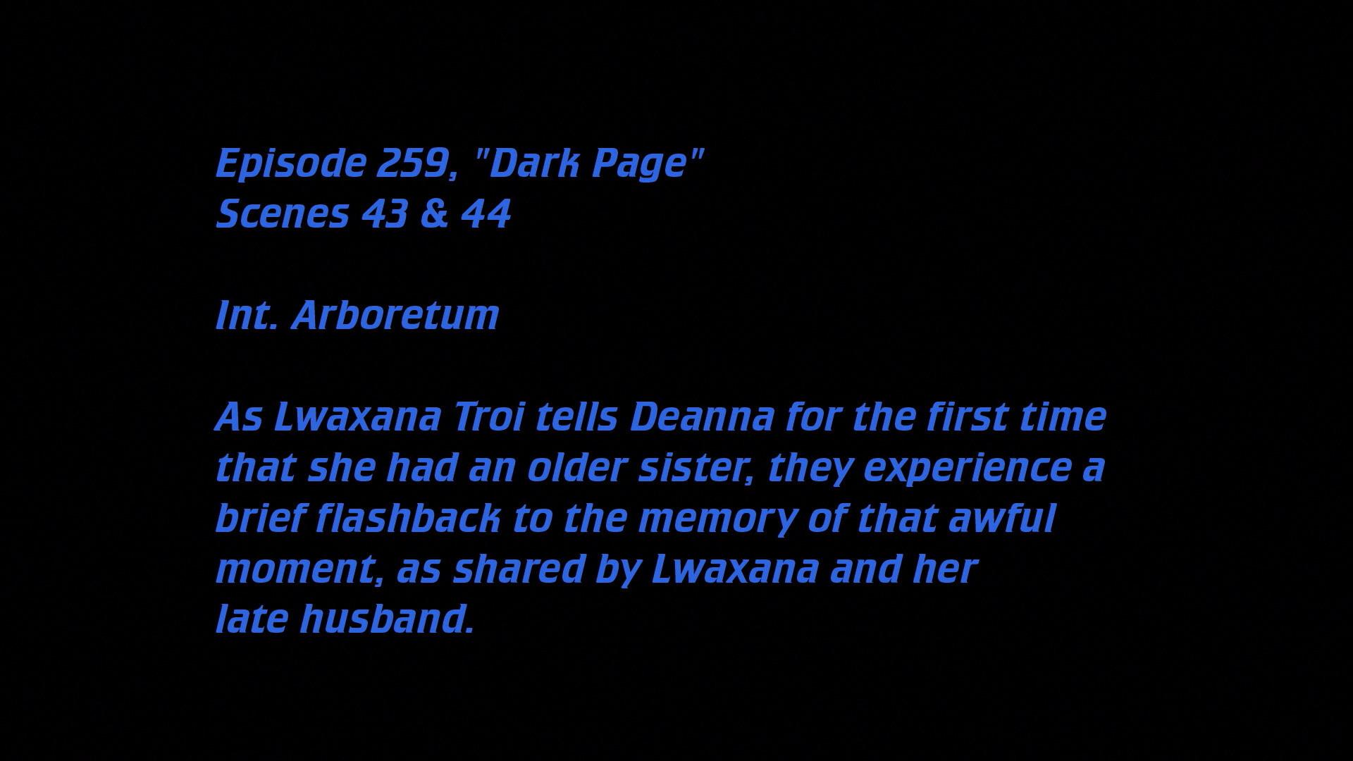 Still from Deleted Scenes: S07E07 – Dark Page