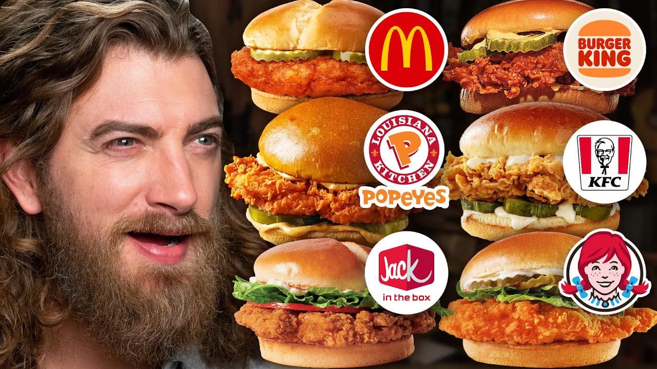 Still from Blind Spicy Chicken Sandwich Taste Test