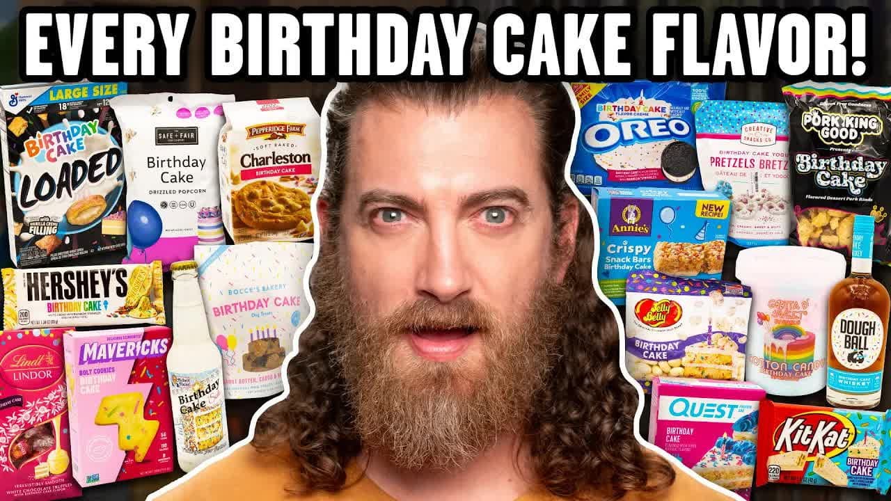 Still from We Tried EVERY Birthday Snack