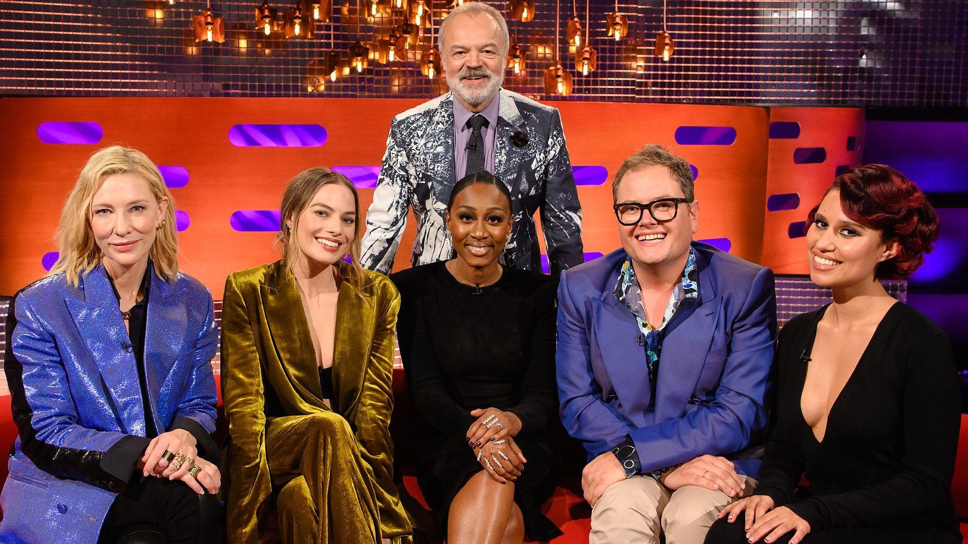 Still from Cate Blanchett, Margot Robbie, Beverley Knight, Alan Carr and RAYE