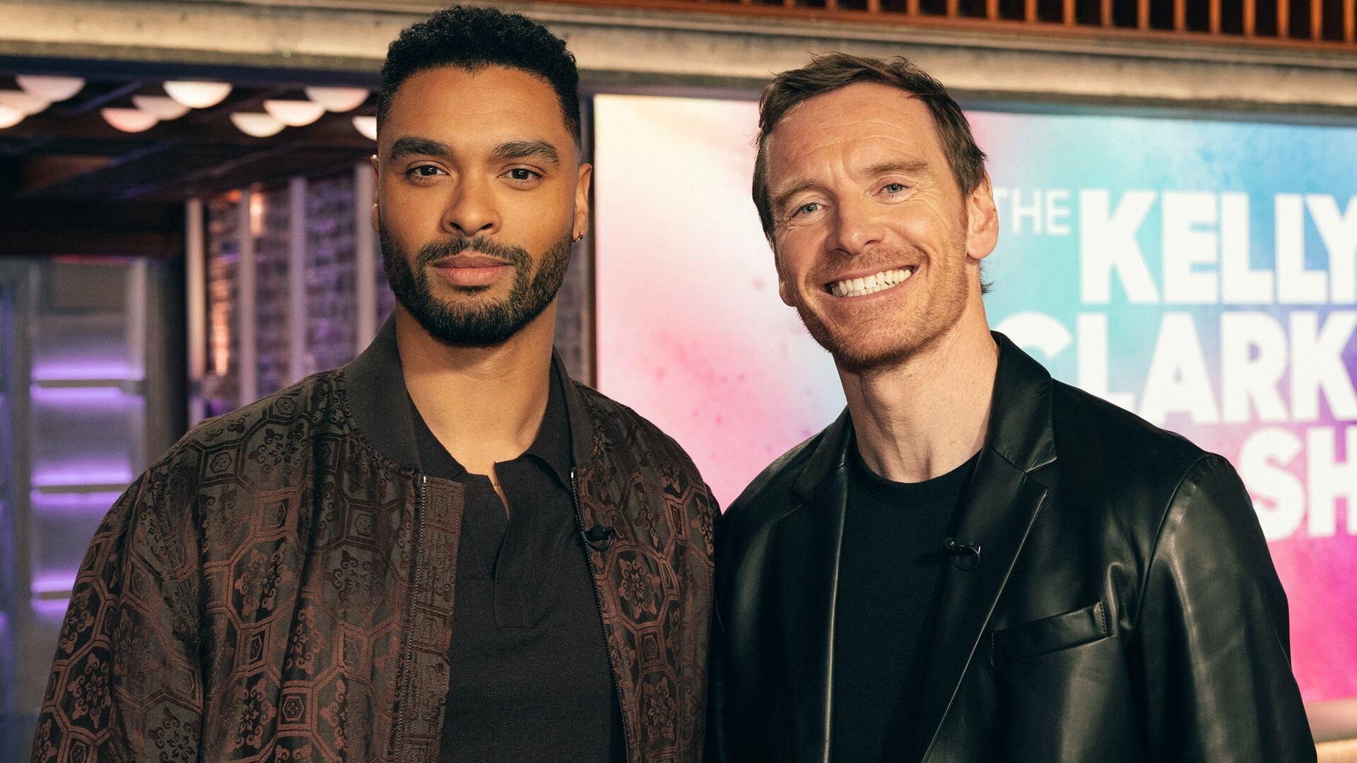 Still from Willie Geist, Michael Fassbender, Regé-Jean Page
