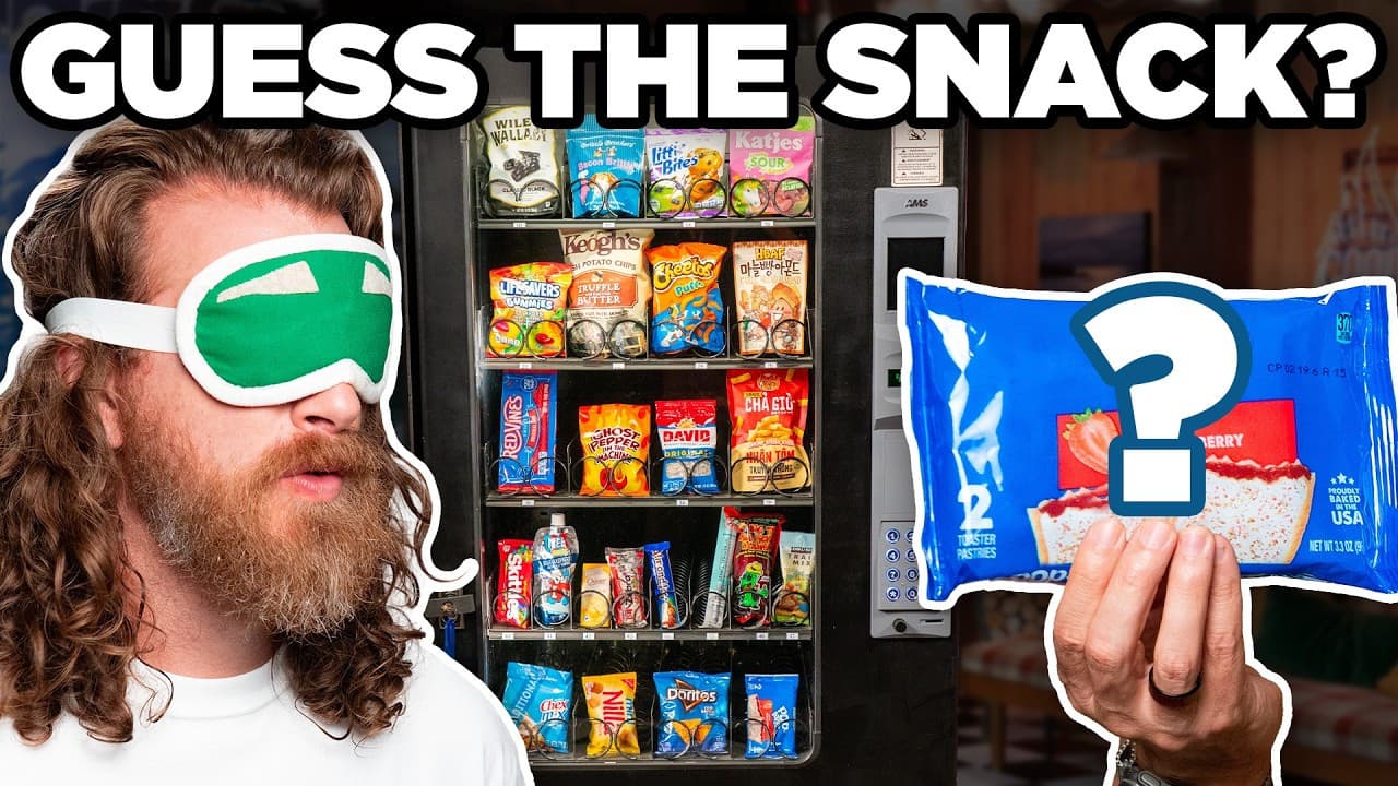 Still from Guess The Mystery Vending Machine Snack