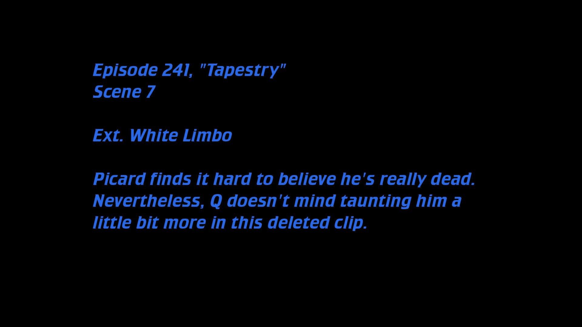 Still from Deleted Scenes: S06E15 – Tapestry
