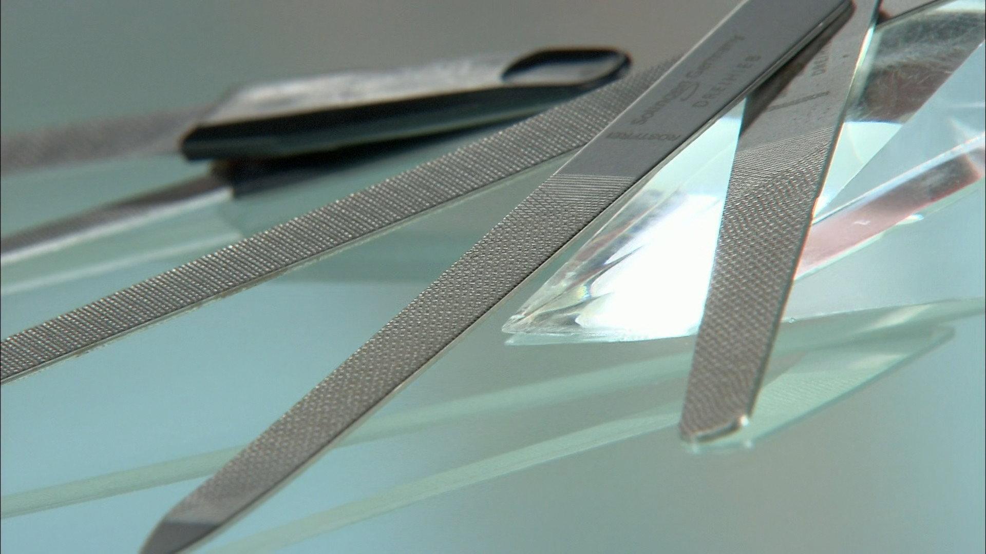 Still from Nail Files, Birch Bark Canoes, Cruiser Boat Hardtops, High Voltage Circuit Breakers