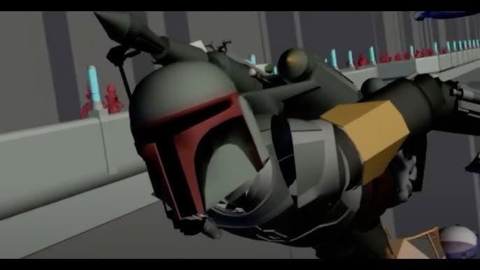 Still from Story Reel: Boba Fett vs. Anakin Skywalker