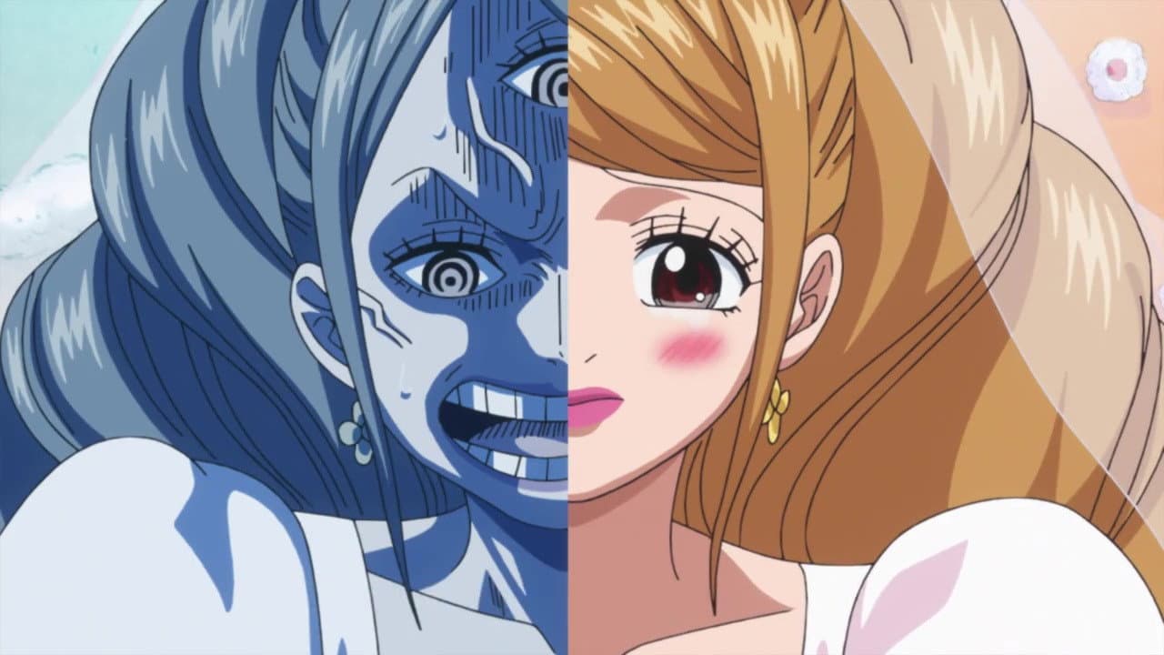 Still from The Broken Couple! Sanji and Pudding Enter!