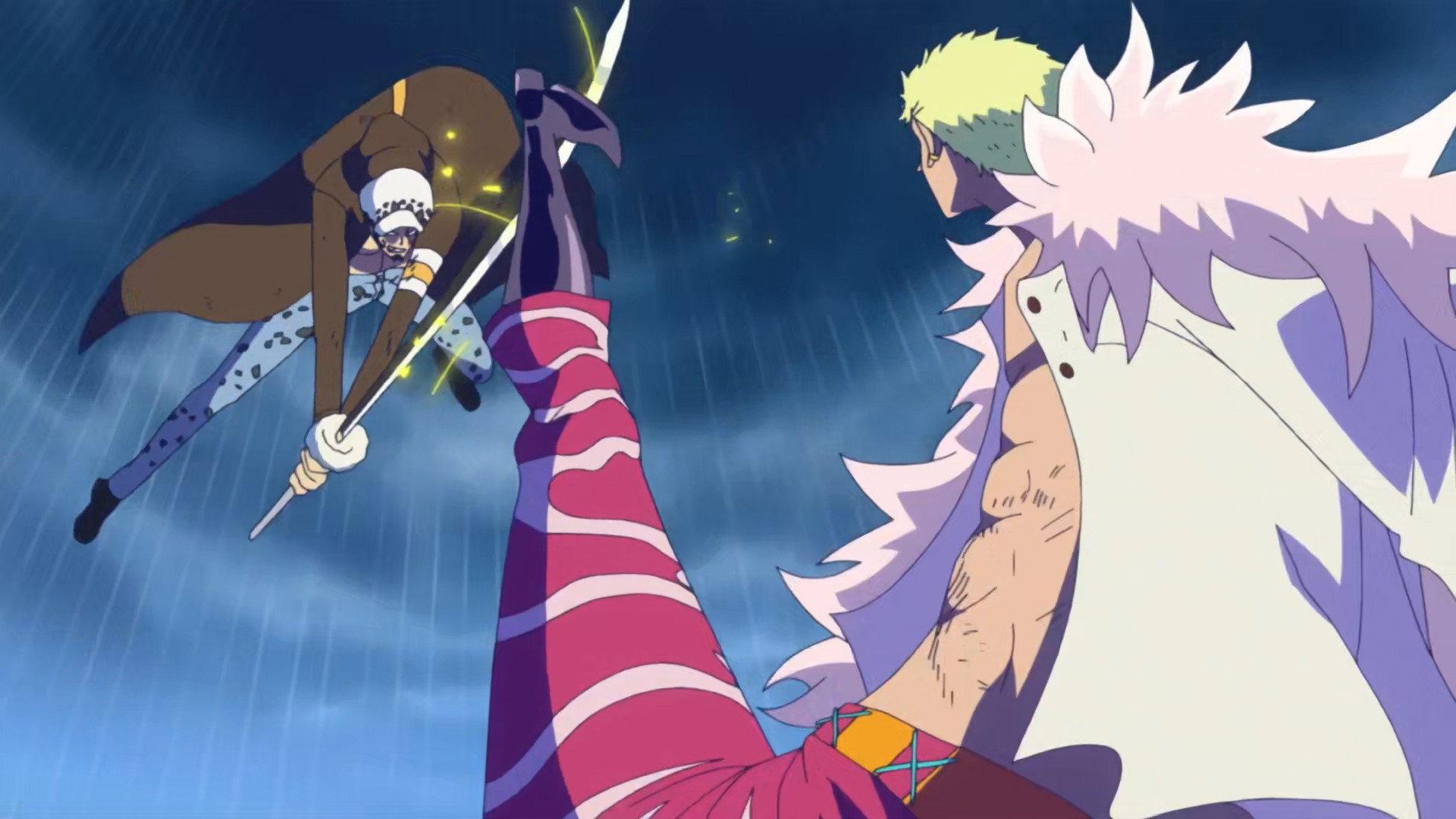 Still from An Intense Battle! Law vs. Doflamingo!