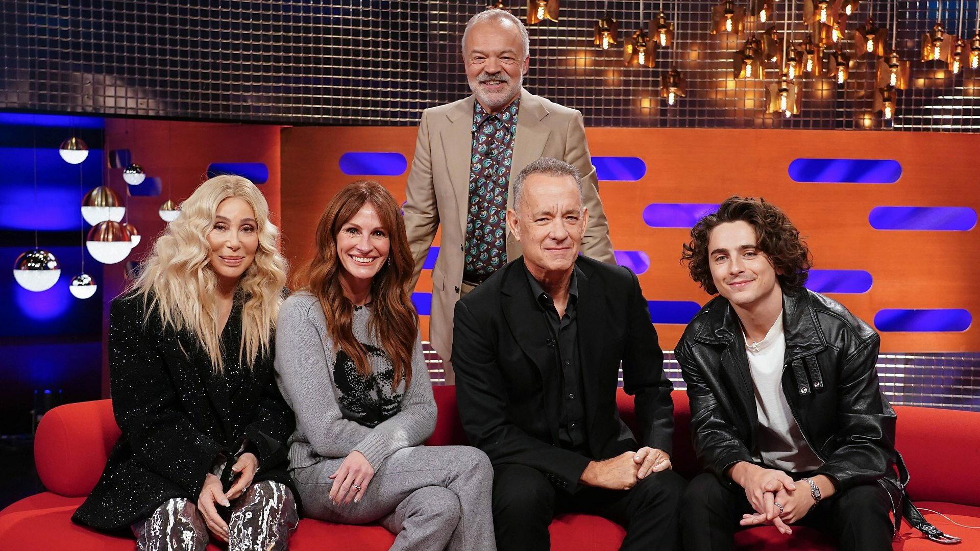 Still from Julia Roberts, Tom Hanks, Timothée Chalamet and Cher
