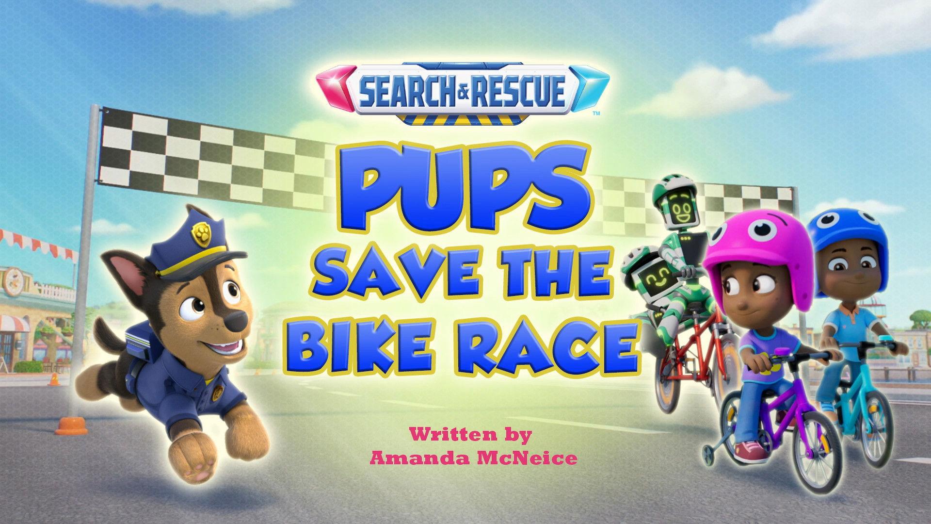 Still from Search & Rescue: Pups Save the Bike Race
