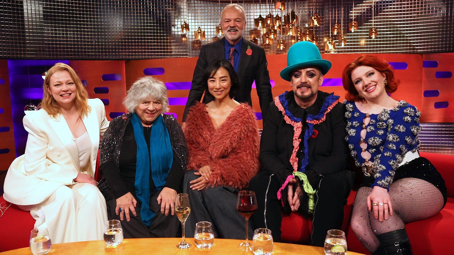 Still from Sarah Snook, Miriam Margolyes, Greta Lee, Boy George and CMAT
