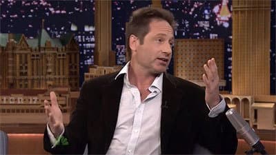 Still from David Duchovny, John Oliver, Rita Ora