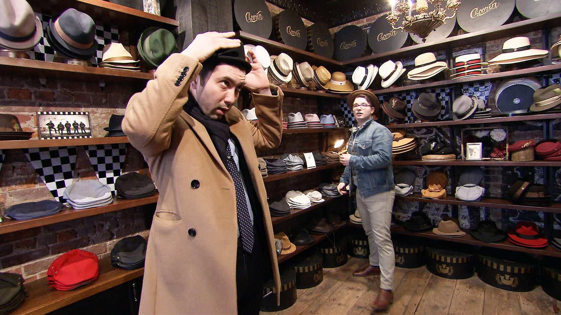Still from Fedoras, Cement, Frozen Peas