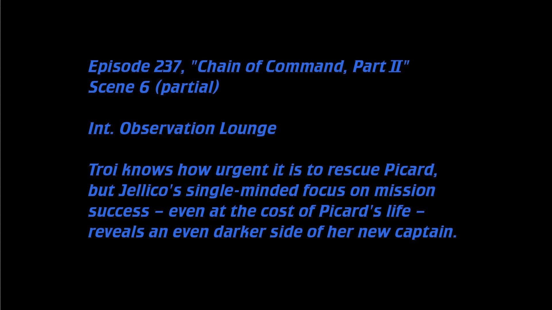 Still from Deleted Scenes: S06E11 – Chain Of Command (Part II)
