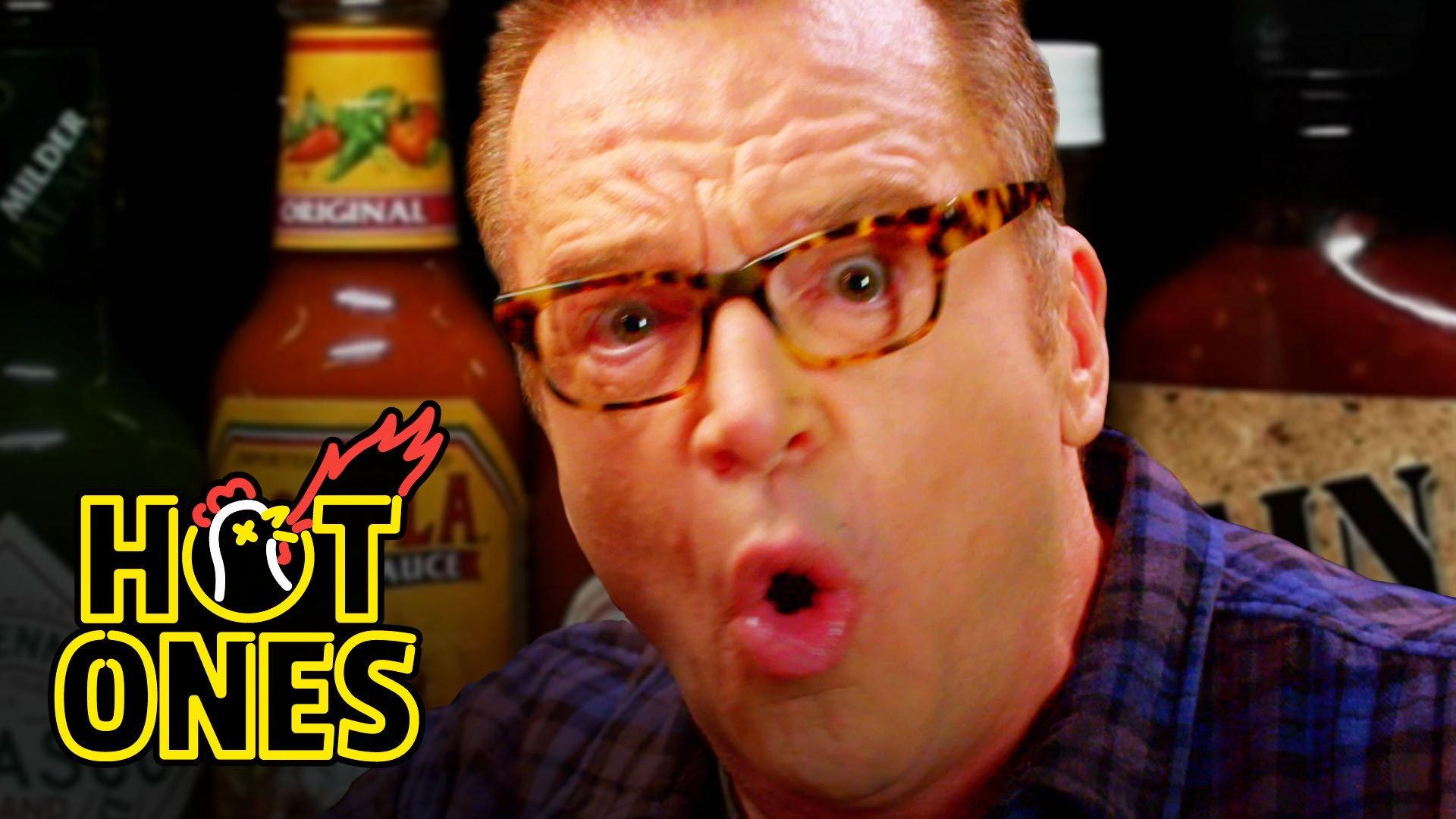 Still from Tom Arnold Melts Down While Eating Spicy Wings