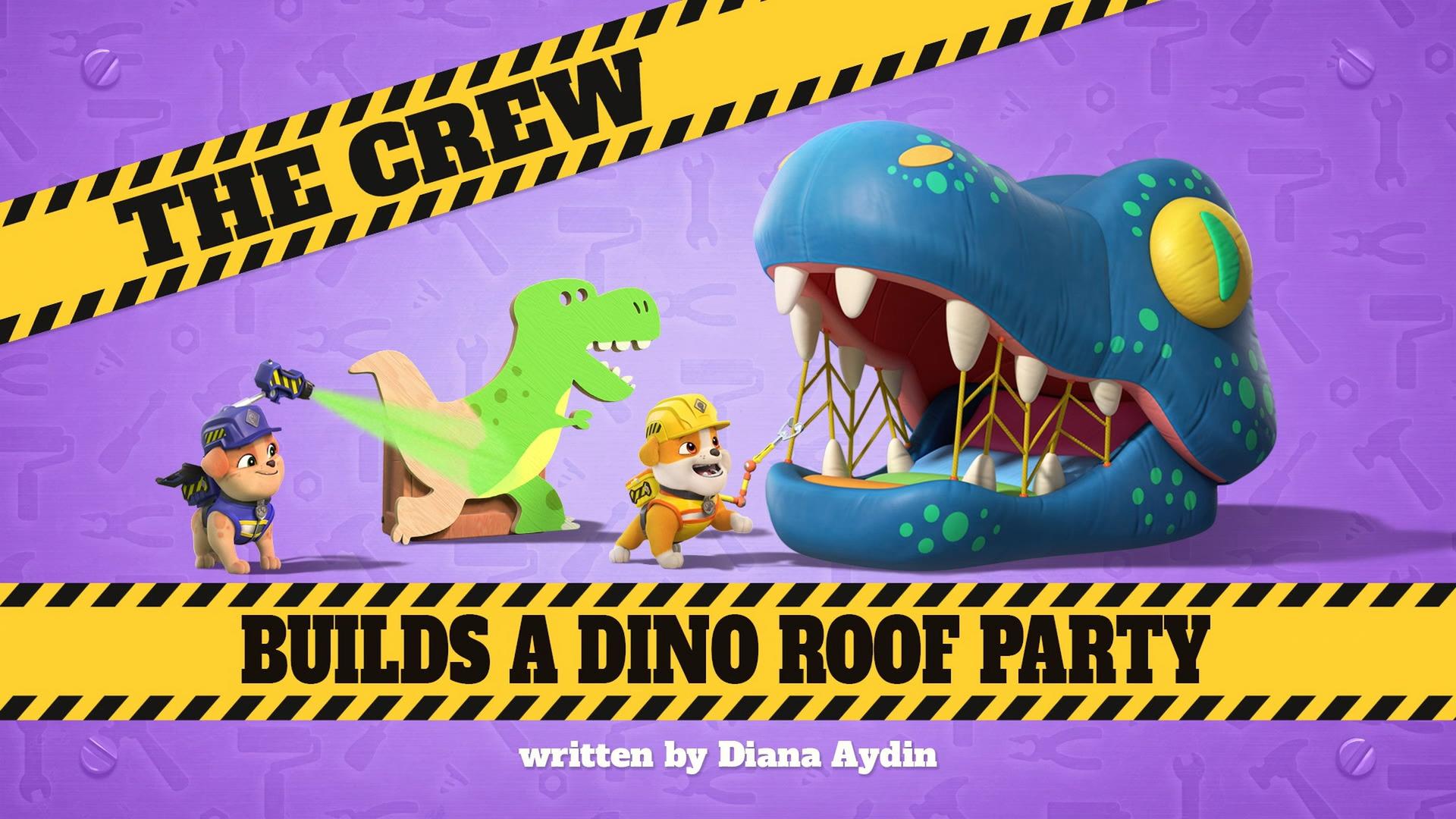 Still from The Crew Builds a Dino Roof Party