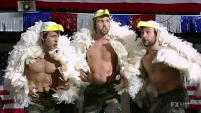 Still from The Gang Wrestles for the Troops