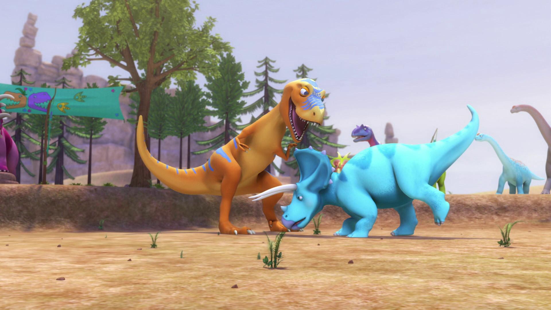 Still from Classic in the Jurassic: Ultimate Face-Off
