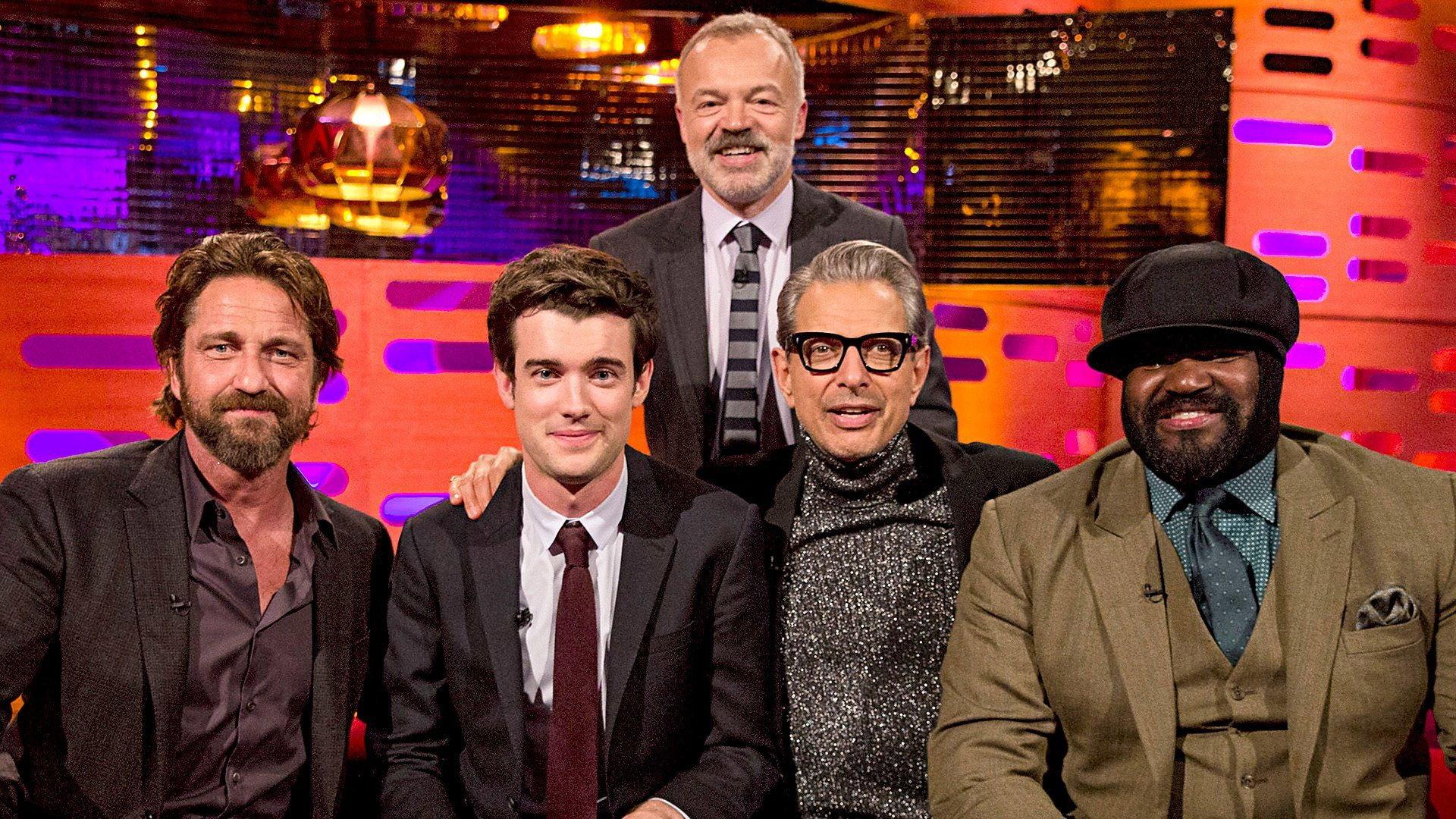 Still from Hillary Clinton, Jeff Goldblum, Gerard Butler, Jack Whitehall