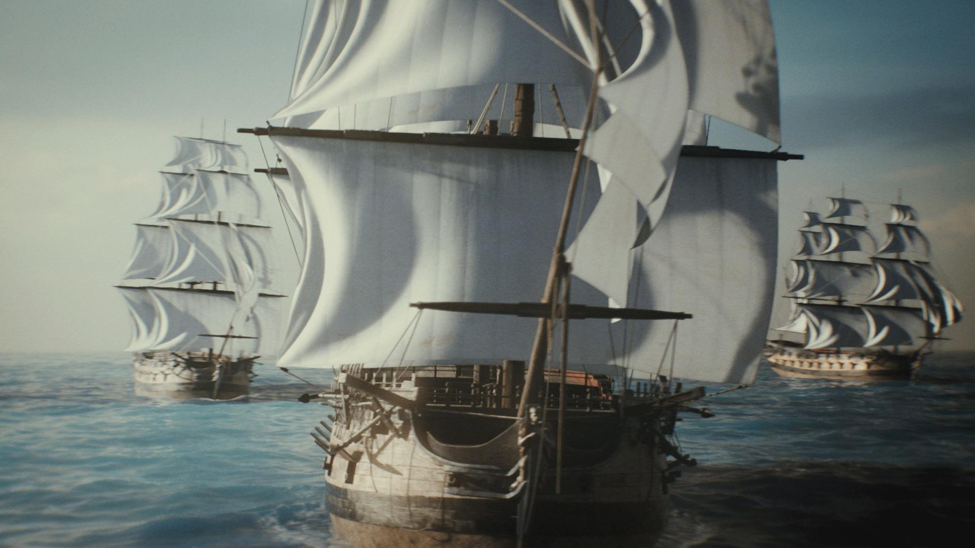 Still from Pirate Ships of the Caribbean