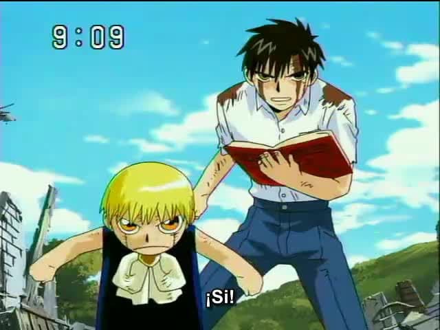 Still from Zatch vs. Bari