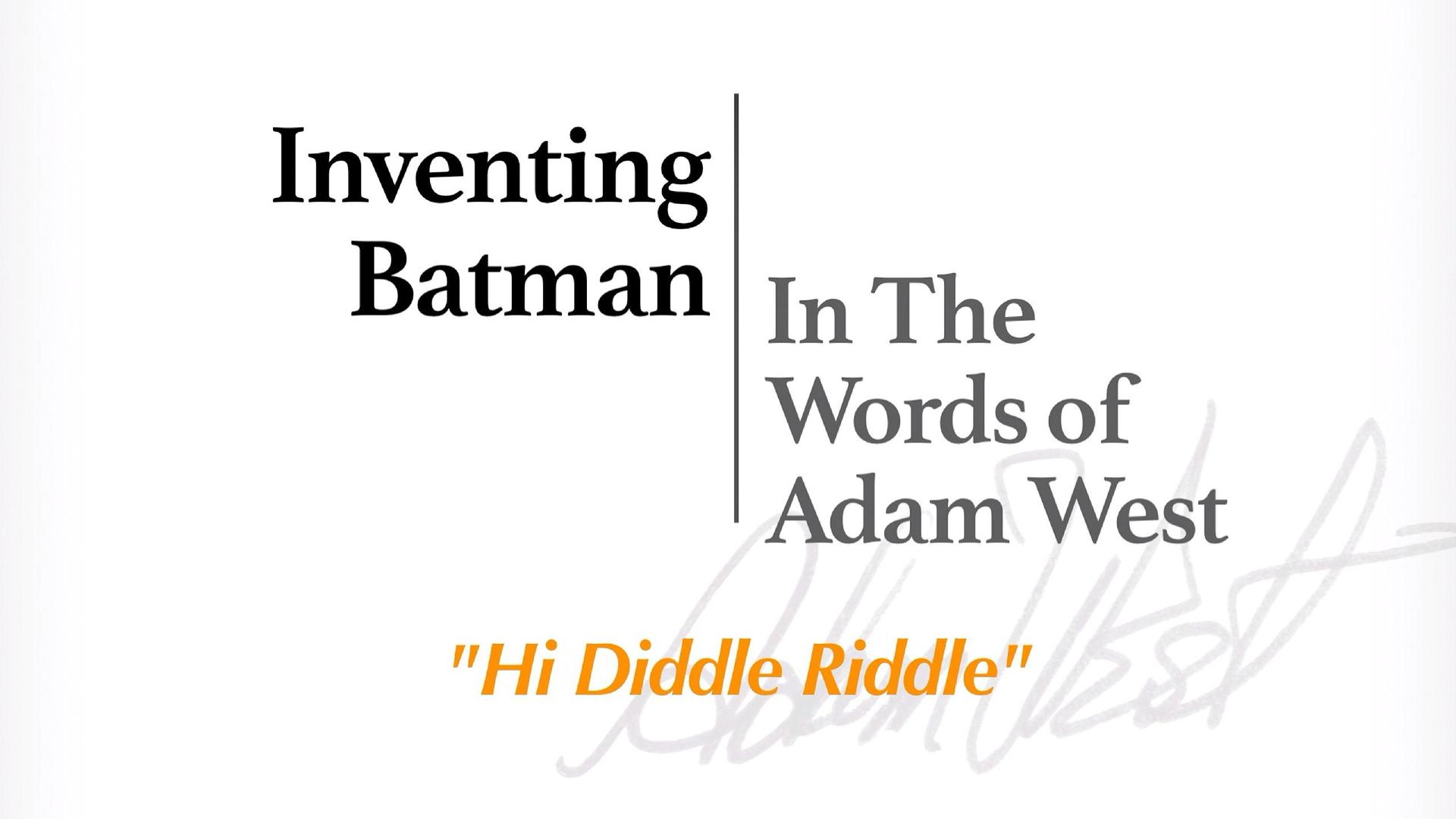 Still from Inventing Batman: In the Words of Adam West - Hi Diddle Riddle