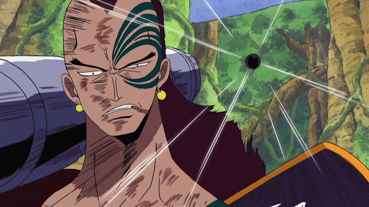 Still from The Roaring Burn Bazooka!! Pirate Luffy vs. War Demon Wyper!