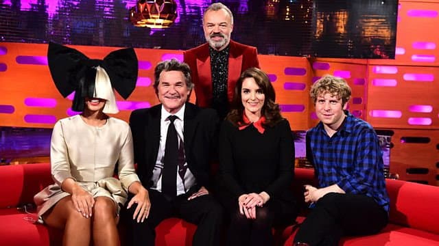 Still from Tina Fey,  Kurt Russell, Josh Widdicombe, Sia