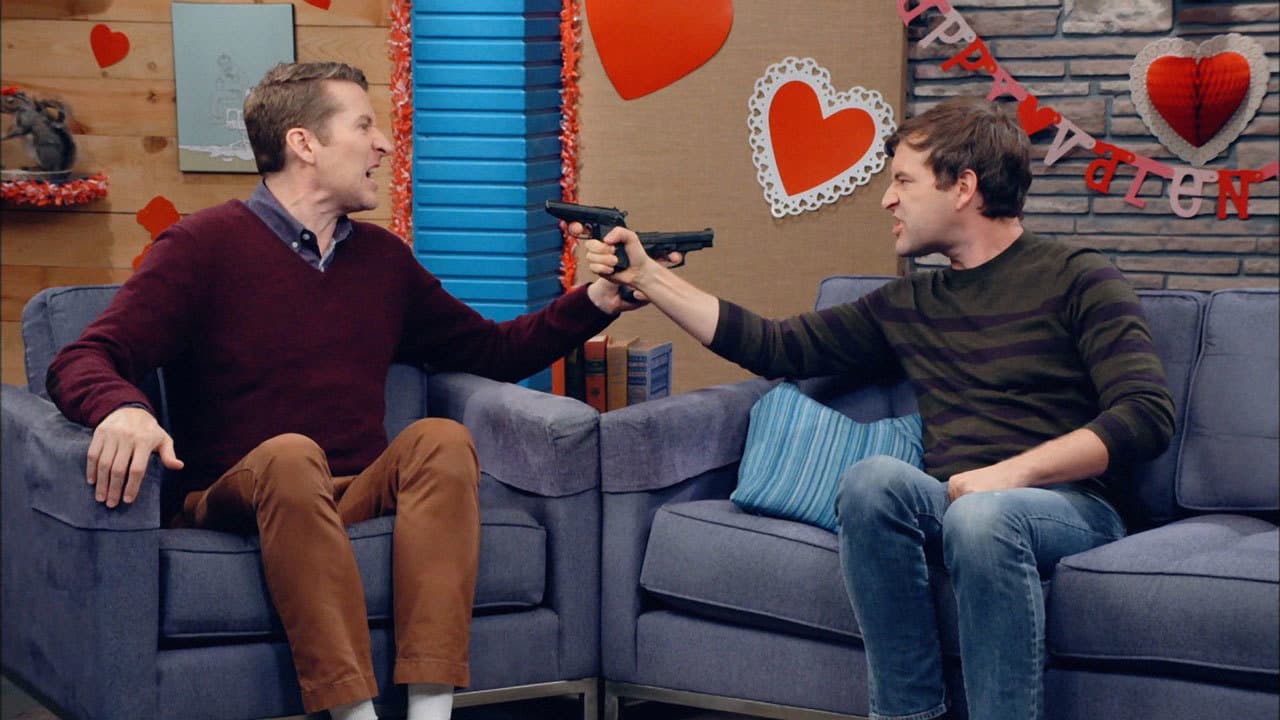 Still from Mark Duplass Wears a Striped Sweater and Jeans