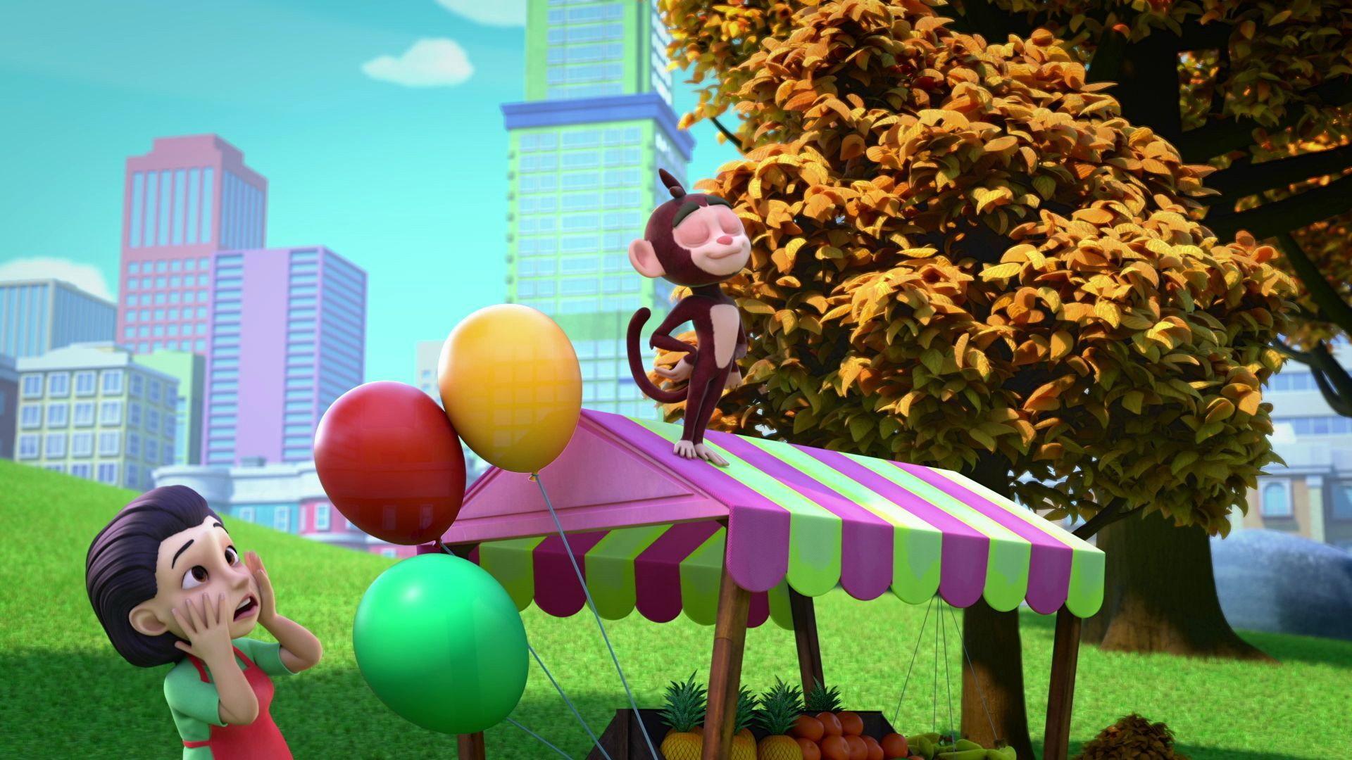 Still from Monkeying Around